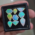 9 Pcs Natural Ethiopian Opal Faceted | Fancy | 9-14mm| With Box