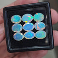 9 Pcs Natural Ethiopian Opal Faceted | Oval | 10x8mm| With Box