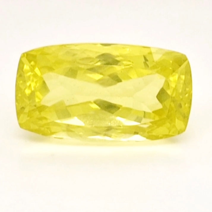 Natural Lemon Quartz Faceted  | Rectangle  | Size: 25x14mm