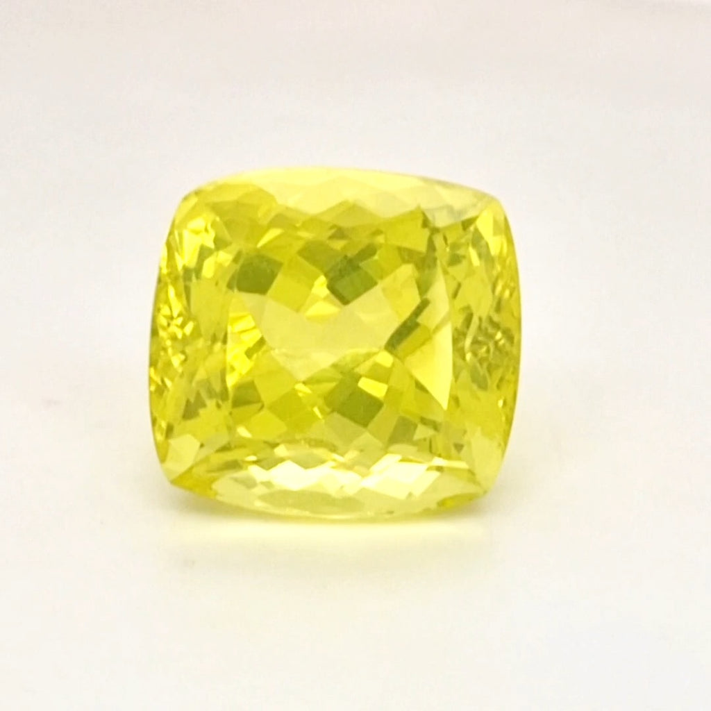 Natural Lemon Quartz Faceted  | Square  | Size: 17x17mm