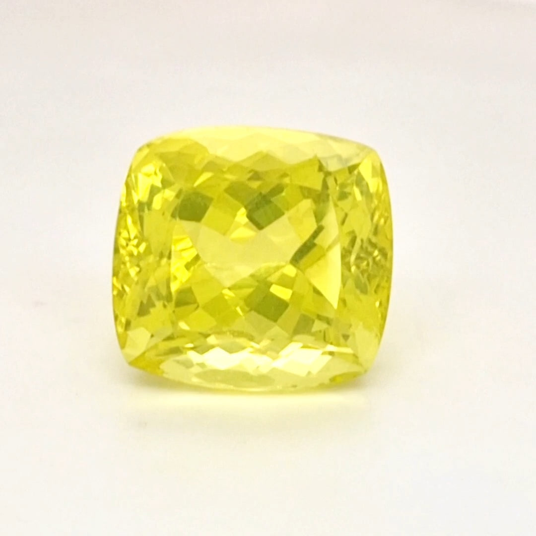 Natural Lemon Quartz Faceted  | Square  | Size: 17x17mm