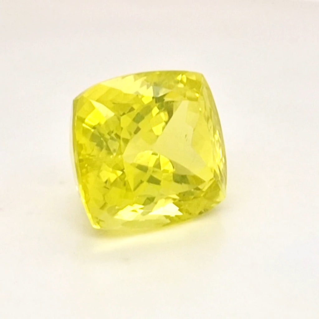 Natural Lemon Quartz Faceted  | Square  | Size: 17x17mm