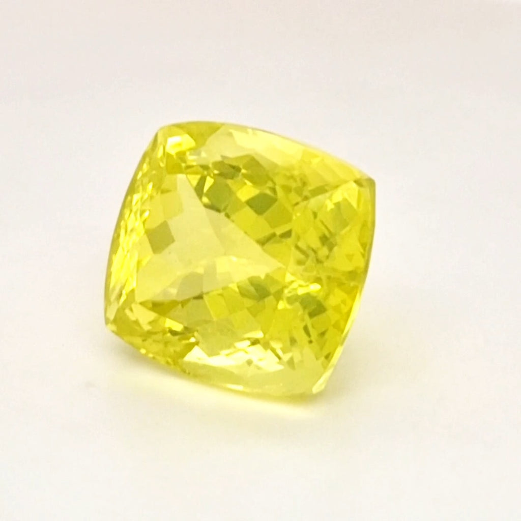 Natural Lemon Quartz Faceted  | Square  | Size: 17x17mm