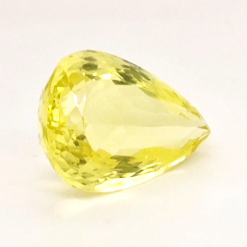 Natural Lemon Quartz Faceted  | Pear  | Size: 24x16mm