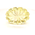 Natural Lemon Quartz Carved  | Oval  | Size: 36x26mm