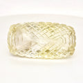Natural Lemon Quartz Carved  | Rectangle  | Size: 40x21mm