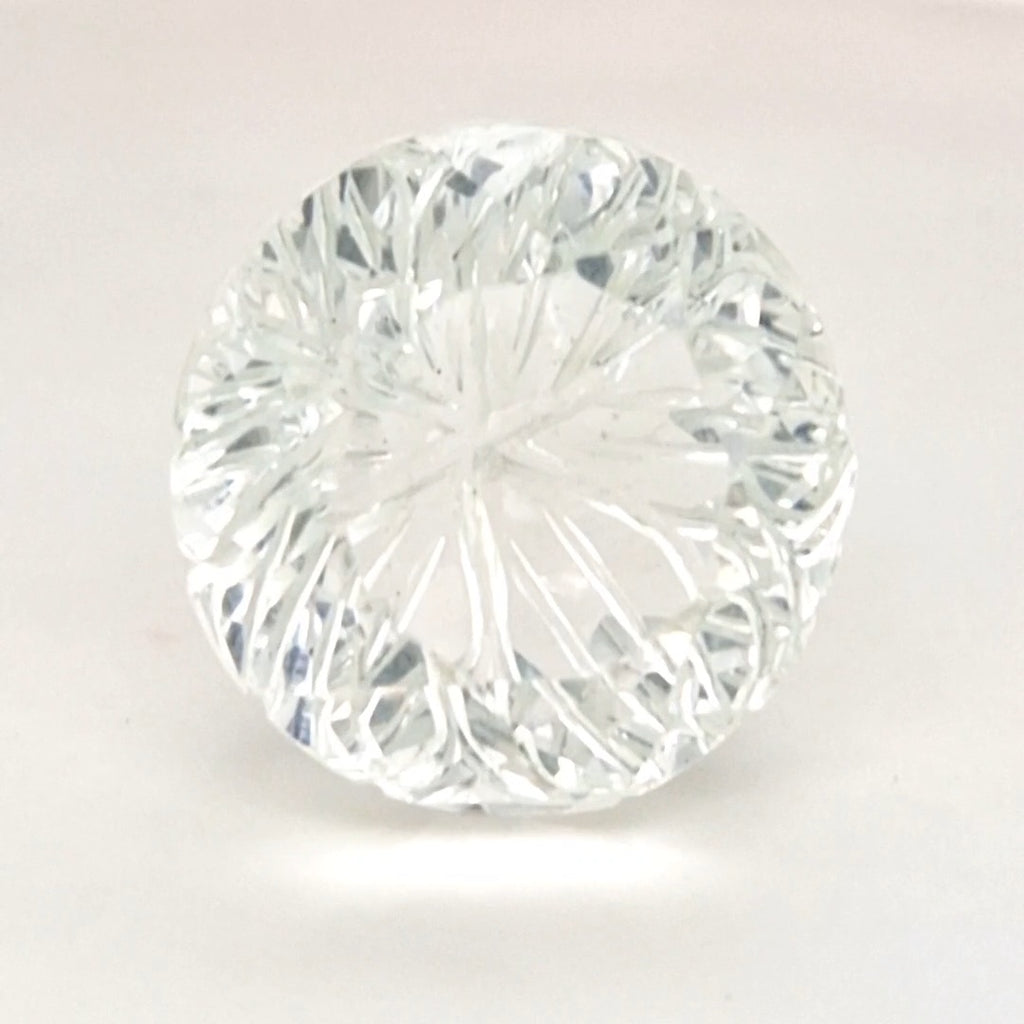Natural Clear Quartz Carved  | Round  | Size: 21mm