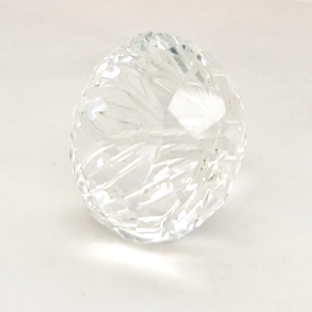 Natural Clear Quartz Carved  | Round  | Size: 21mm