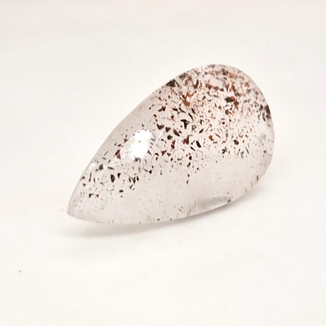 Natural Super Seven Quartz  | Pear  | Size: 28x15mm