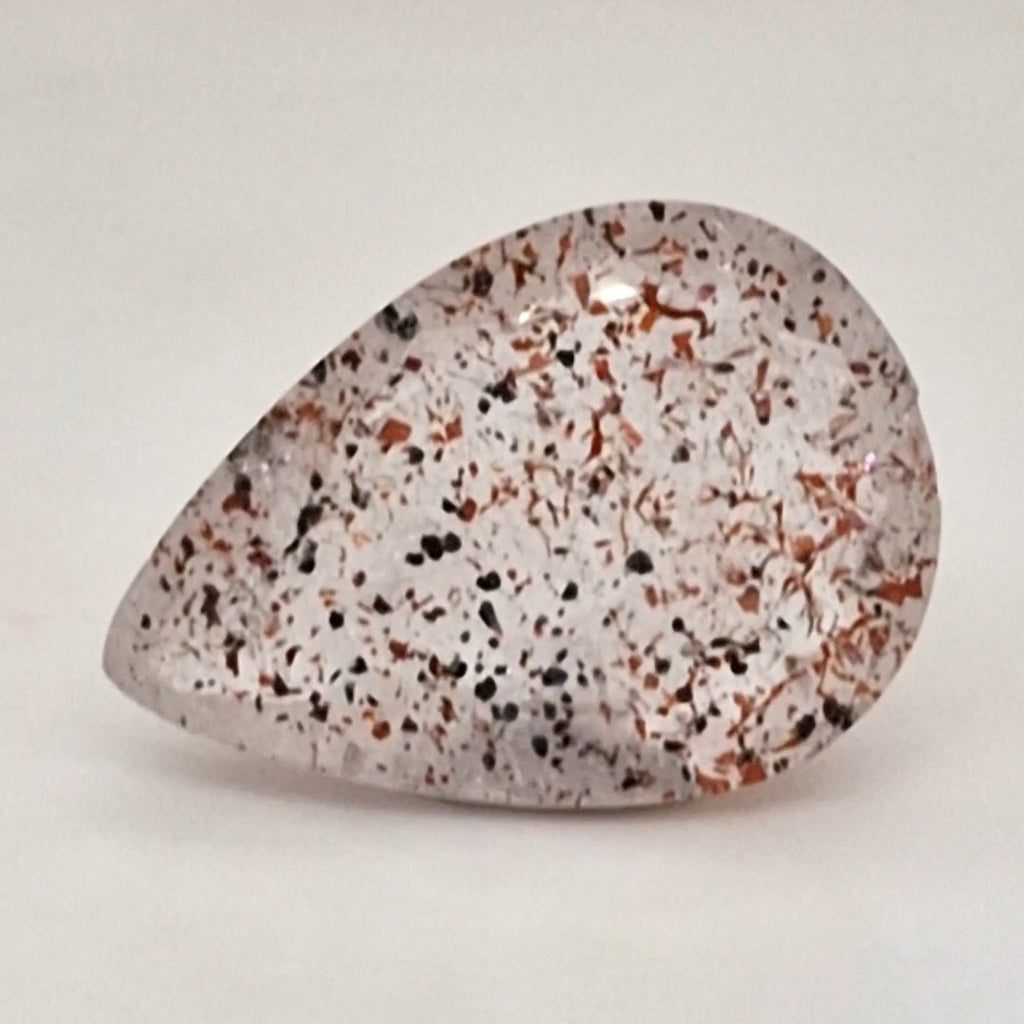Natural Super Seven Quartz  | Pear  | Size: 21x15mm