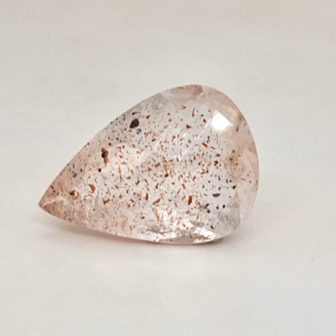 Natural Super Seven Quartz  | Pear  | Size: 21x15mm