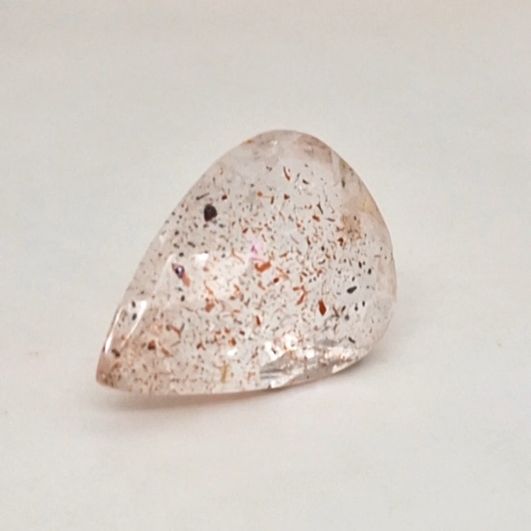 Natural Super Seven Quartz  | Pear  | Size: 21x15mm