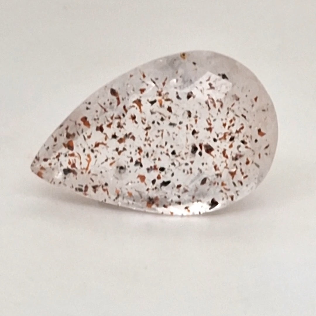 Natural Super Seven Quartz  | Pear  | Size: 22x14mm
