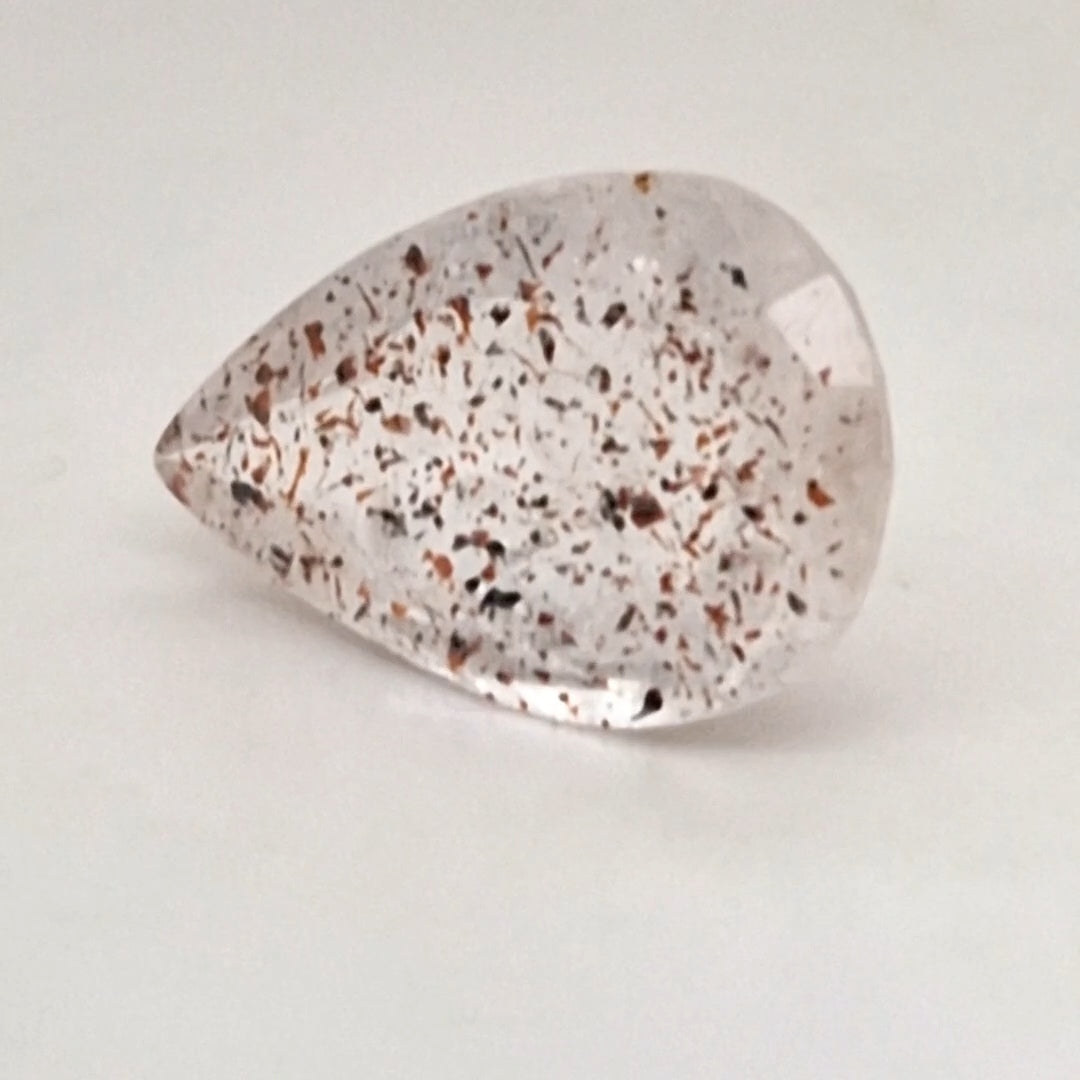 Natural Super Seven Quartz  | Pear  | Size: 22x14mm