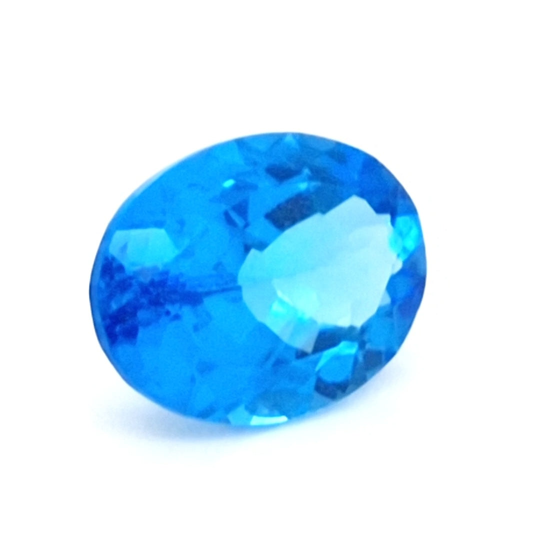 Natural Swiss Blue Topaz Faceted | Oval  | Size: 16x12mm