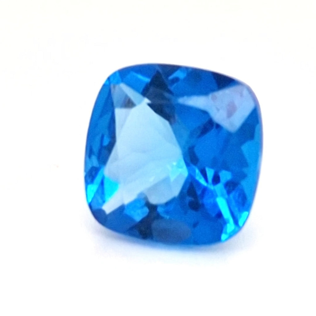 Natural Swiss Blue Topaz Faceted | Square  | Size: 13mm