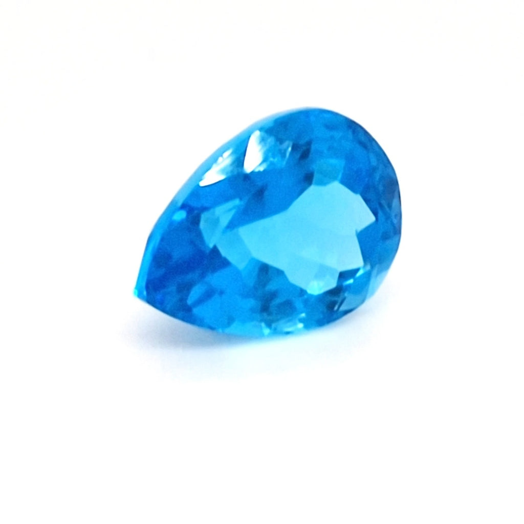 Natural Swiss Blue Topaz Faceted | Pear  | Size: 15x11mm