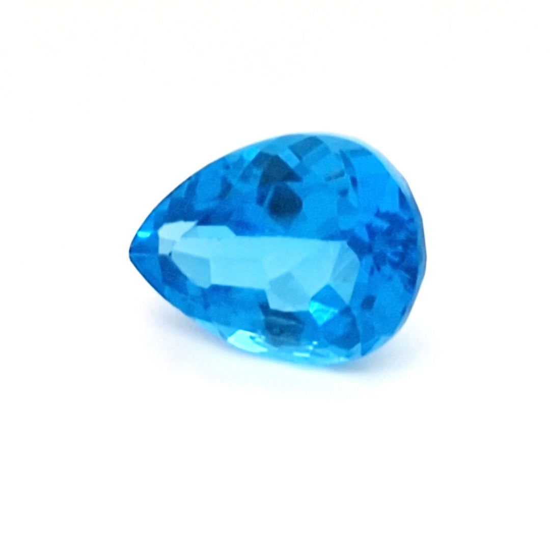 Natural Swiss Blue Topaz Faceted | Pear  | Size: 15x11mm