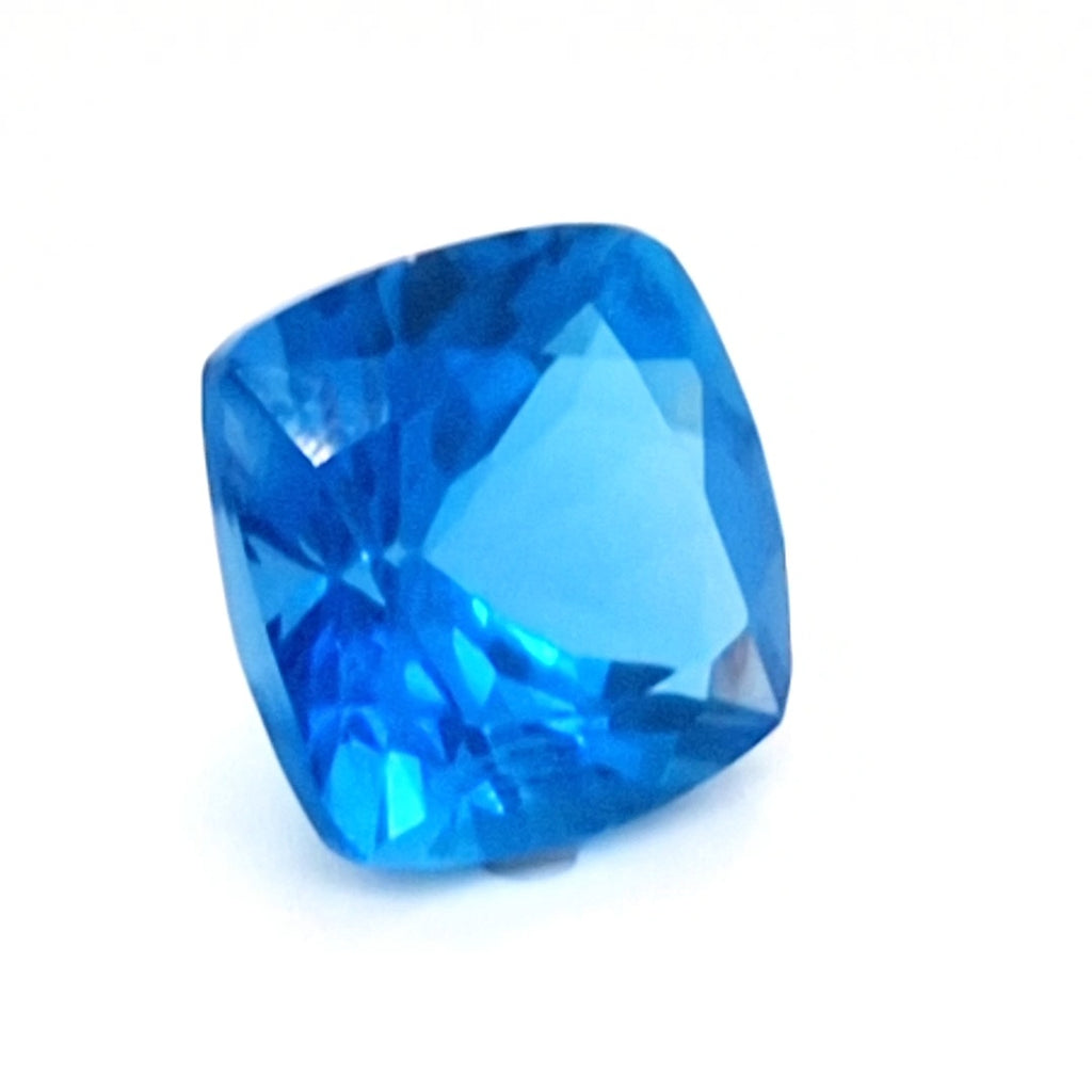 Natural Swiss Blue Topaz Faceted | Square  | Size: 12mm