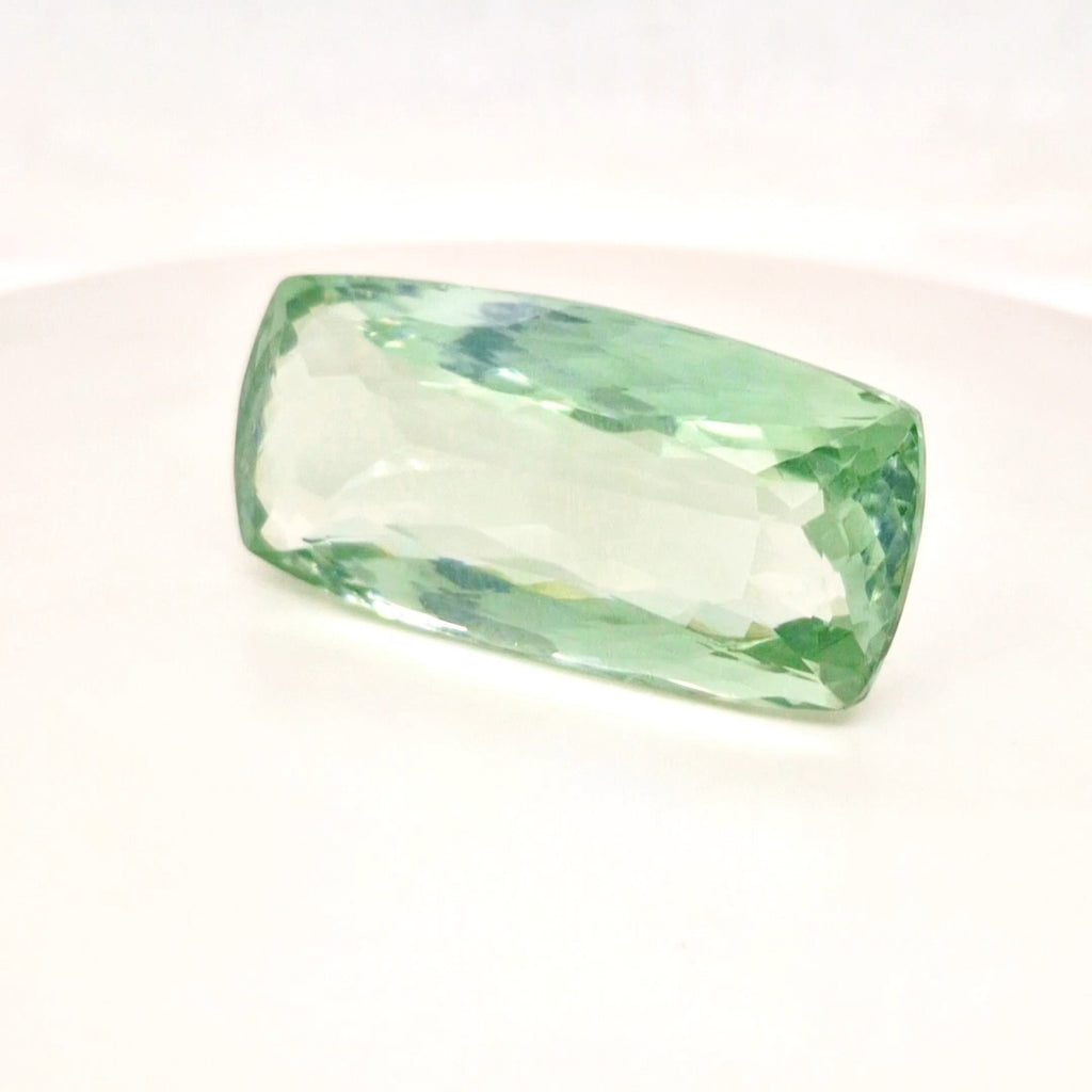 Natural  Prasiolite  Faceted | Rectangle  | Size: 45x22mm