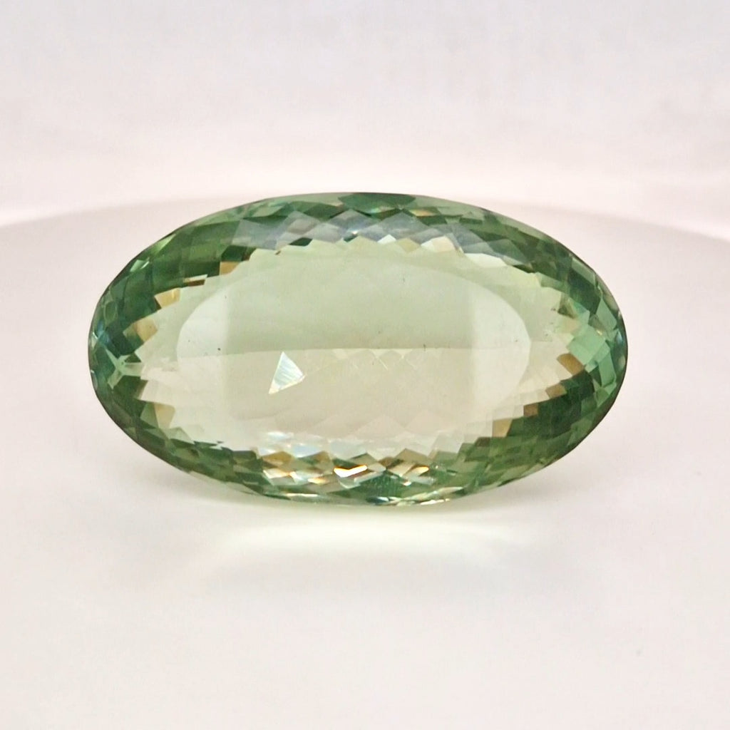 Natural  Prasiolite  Faceted | Oval  | Size: 45x26mm