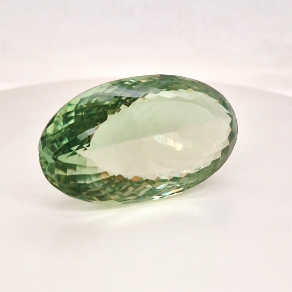 Natural  Prasiolite  Faceted | Oval  | Size: 45x26mm