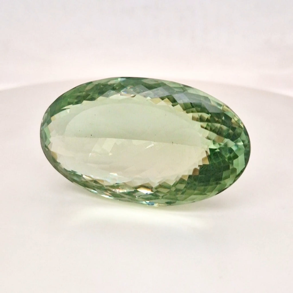 Natural  Prasiolite  Faceted | Oval  | Size: 45x26mm