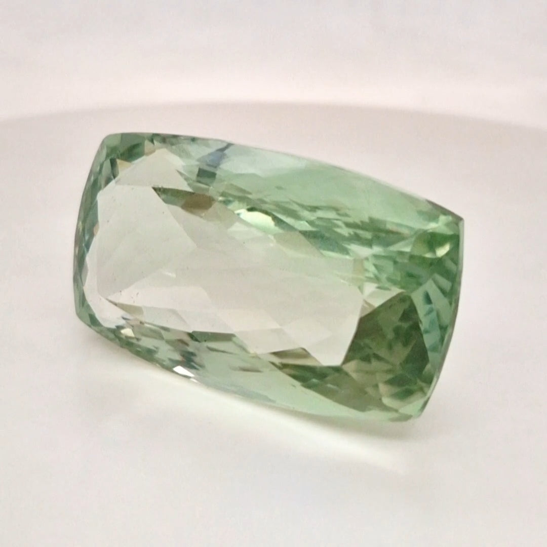 Natural  Prasiolite  Faceted | Rectangle  | Size: 39x22mm