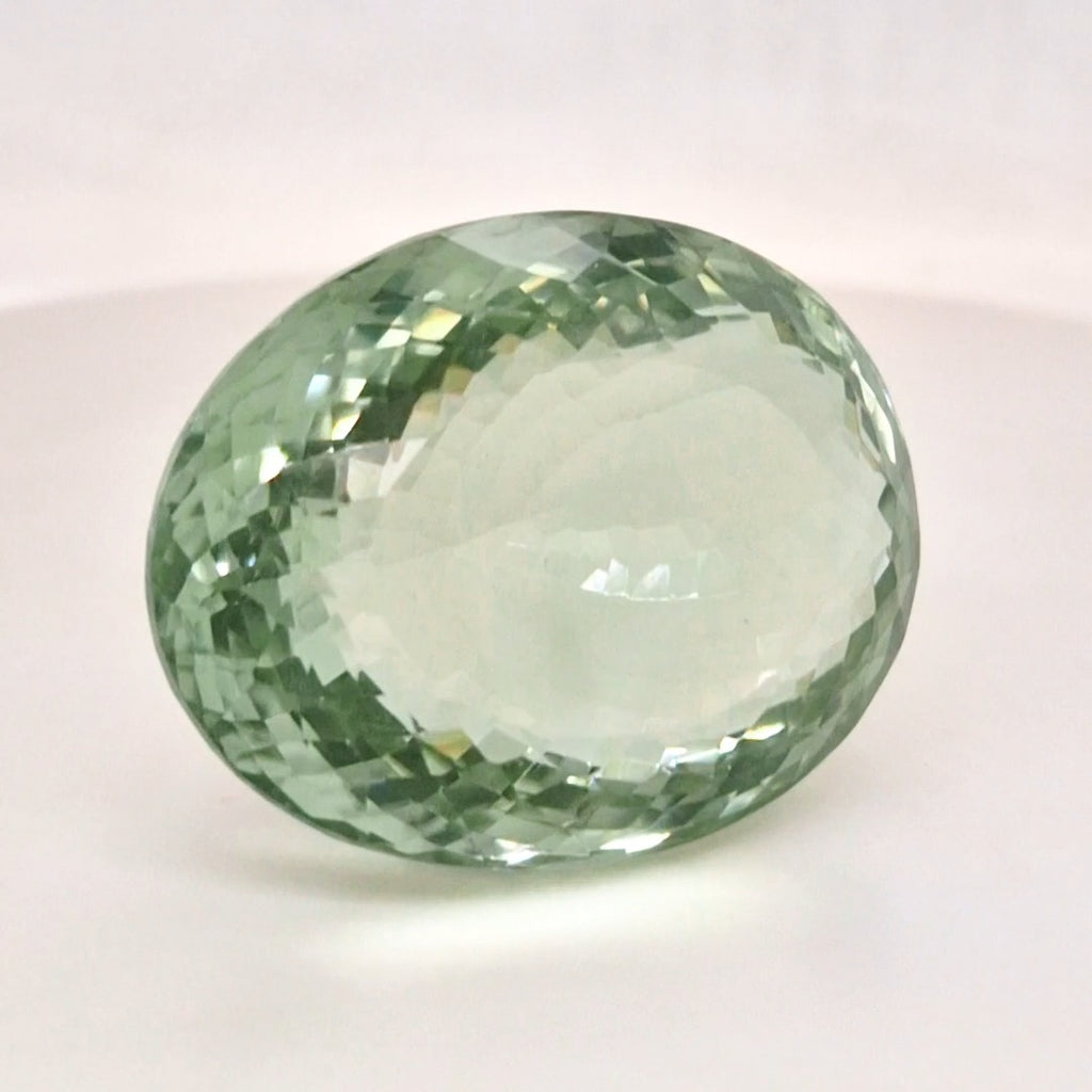 Natural  Prasiolite  Faceted | Oval  | Size: 37x29mm