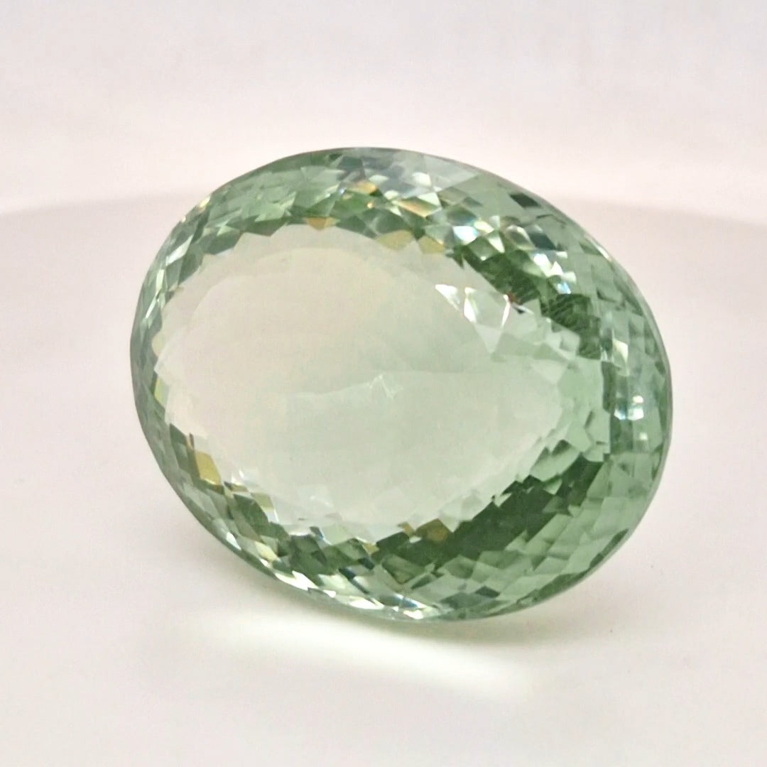 Natural  Prasiolite  Faceted | Oval  | Size: 37x29mm