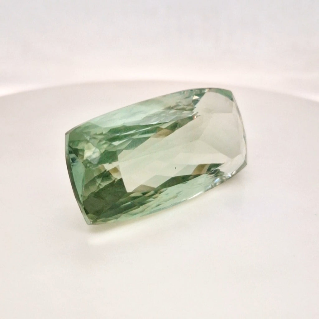 Natural  Prasiolite  Faceted | Rectangle  | Size: 45x22mm