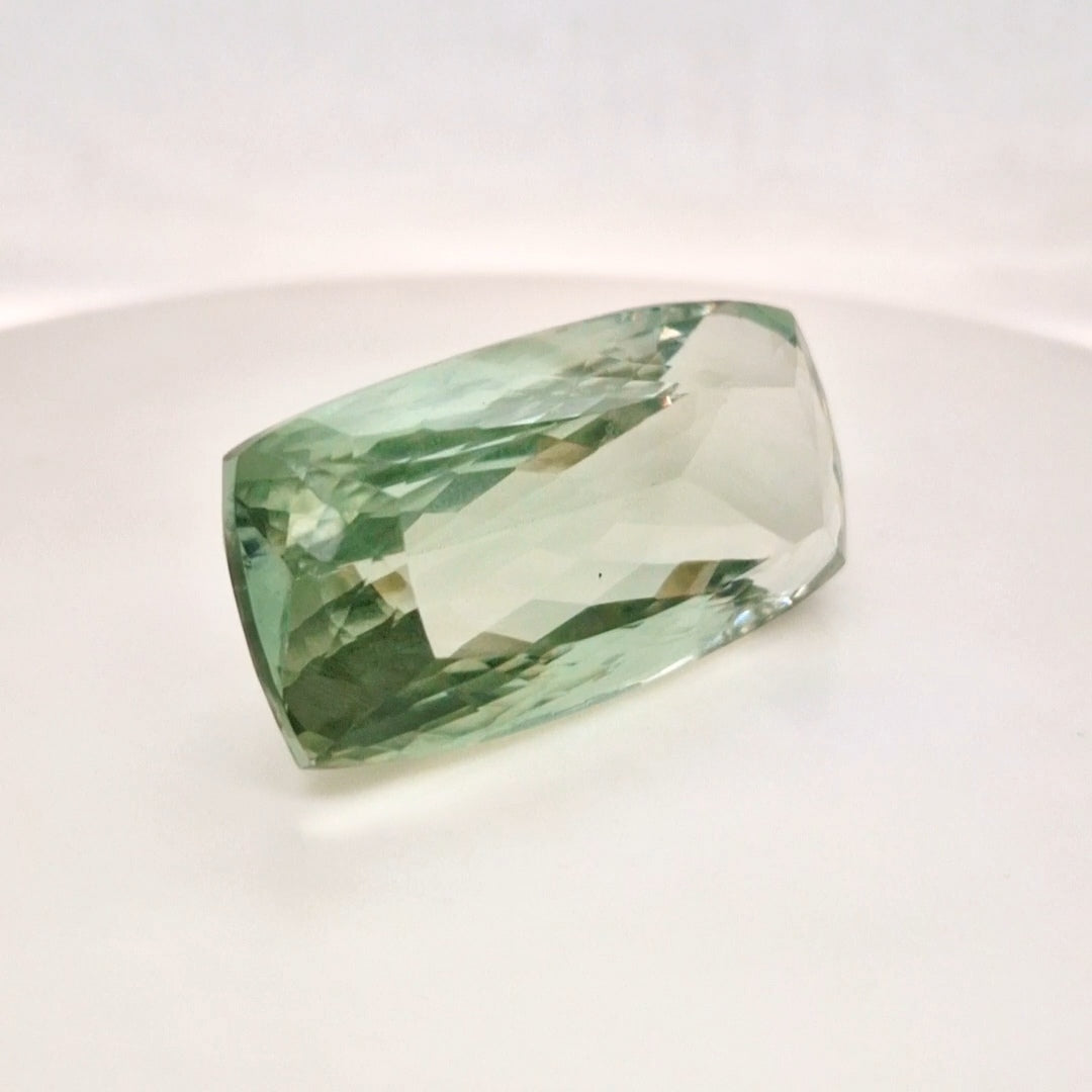 Natural  Prasiolite  Faceted | Rectangle  | Size: 45x22mm