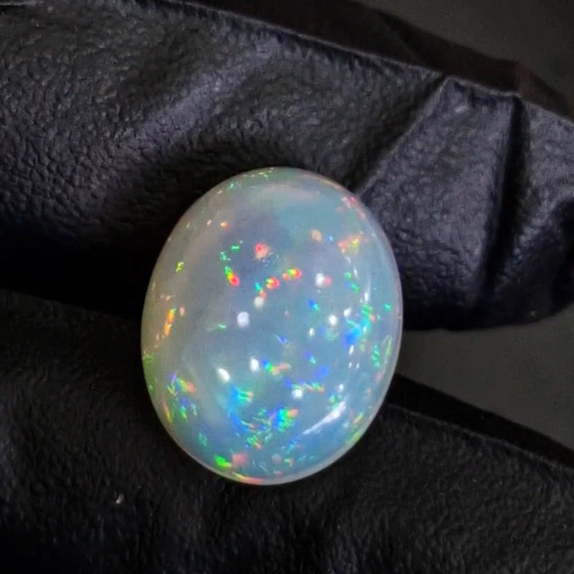 7.3Cts Natural Ethiopian Opal Cabochon | Oval | 18x14mm | Untreated