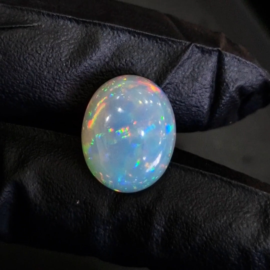 7.3Cts Natural Ethiopian Opal Cabochon | Oval | 18x14mm | Untreated