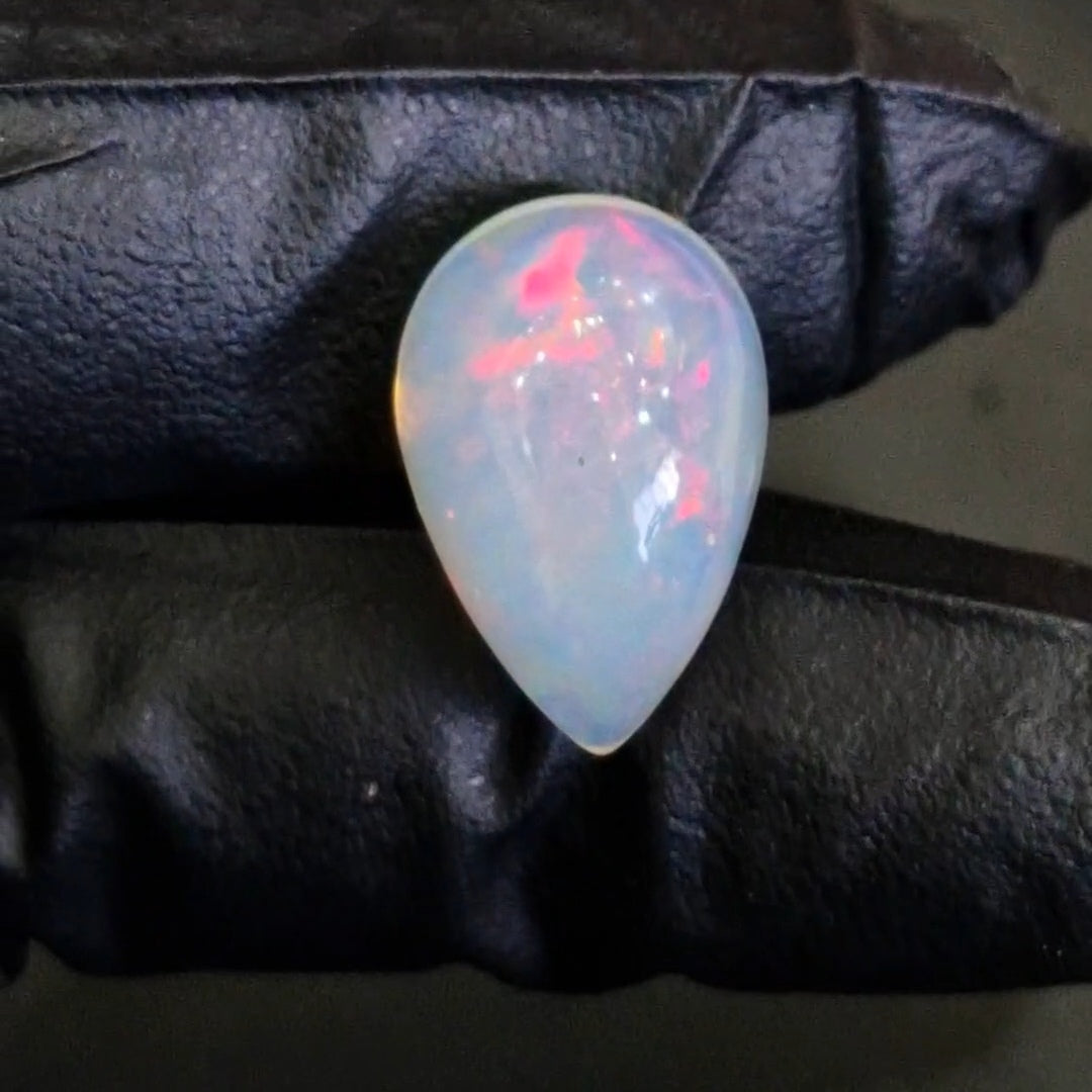 13.3Cts Natural Ethiopian Opal Cabochon | Pear | 20x14mm | Untreated