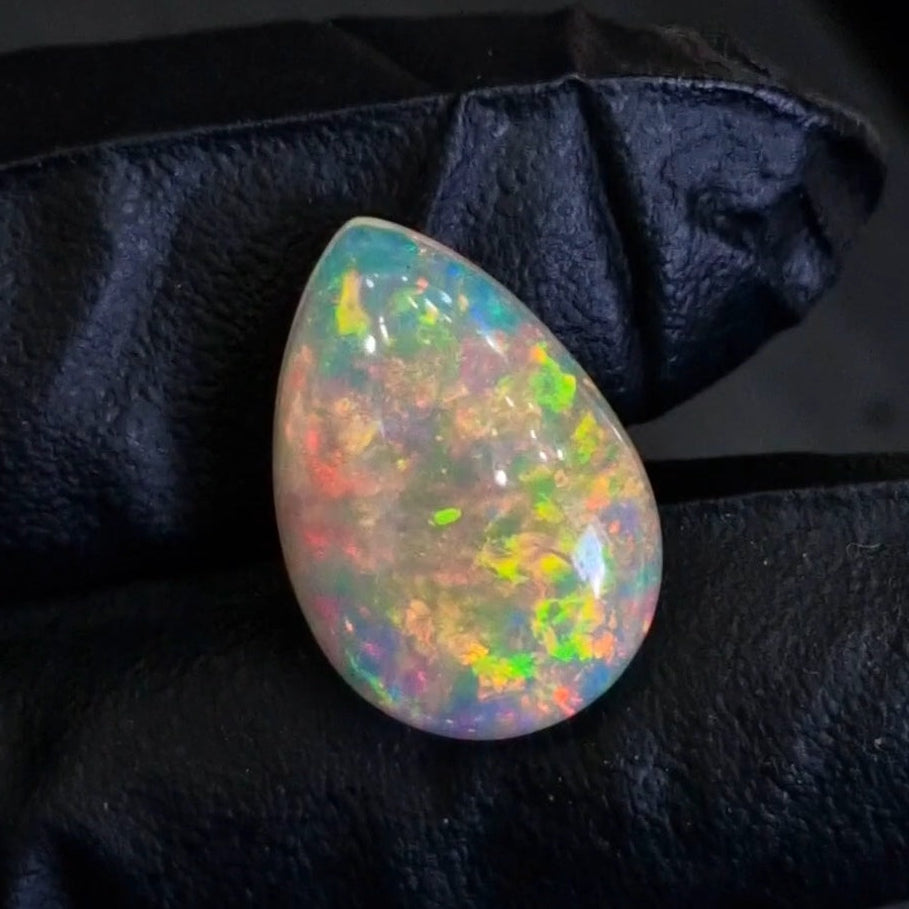 10Cts Natural Ethiopian Opal Cabochon | Pear | 21x14mm | Untreated