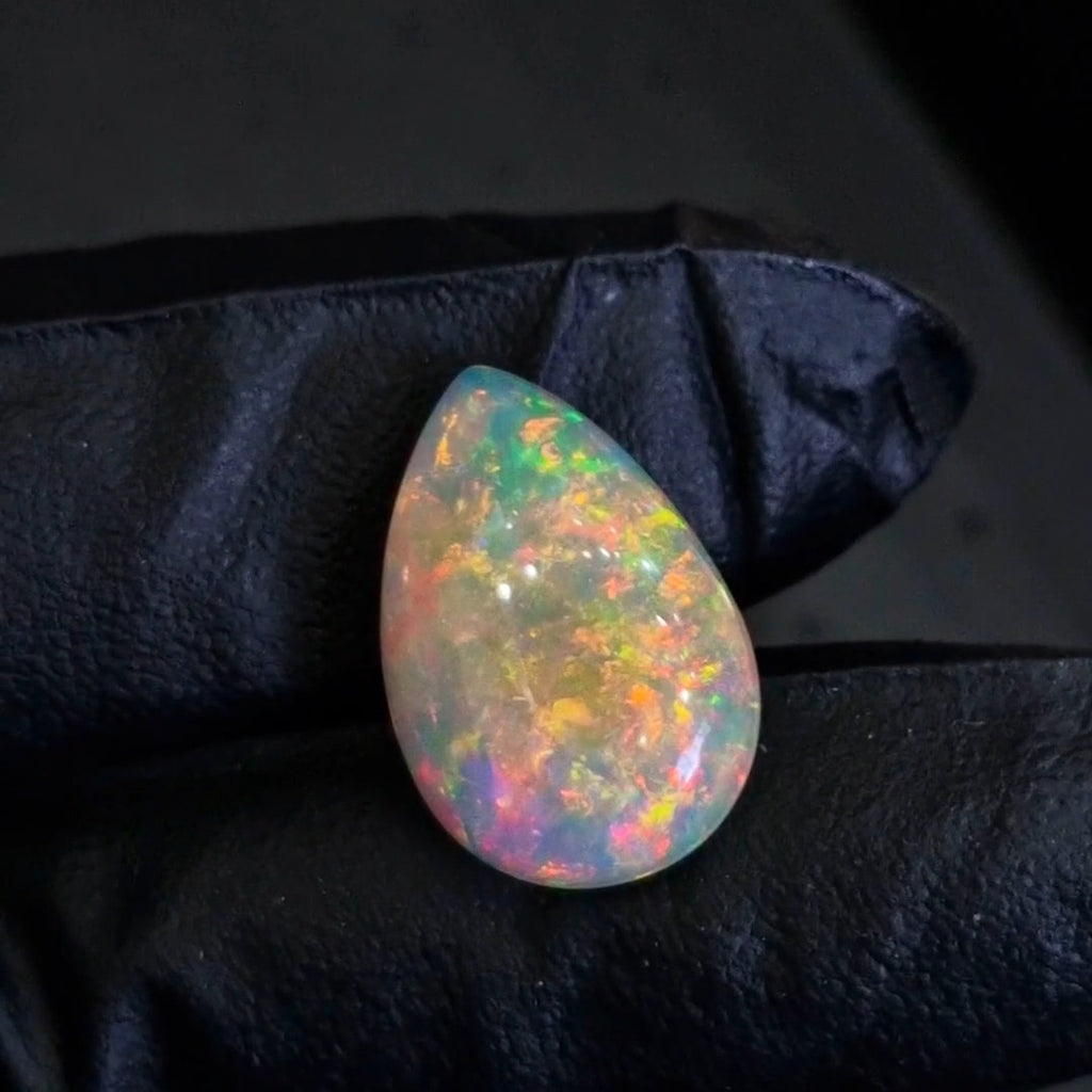 10Cts Natural Ethiopian Opal Cabochon | Pear | 21x14mm | Untreated