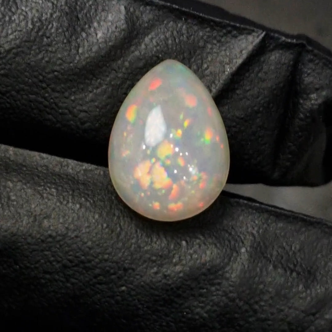 6.7Cts Natural Ethiopian Opal Cabochon | Pear | 16x12mm | Untreated