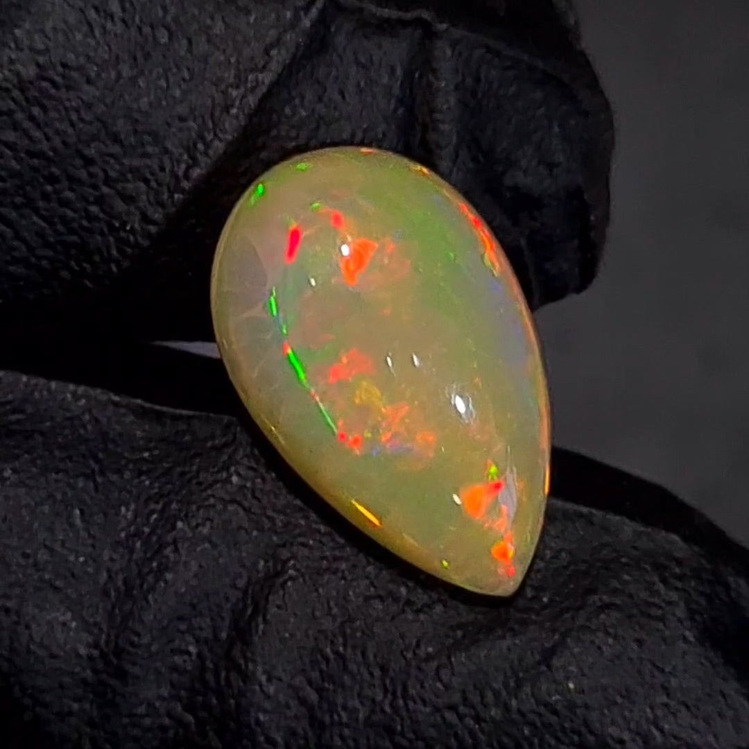 7.9Cts Natural Ethiopian Opal Cabochon | Pear | 19x12mm | Untreated