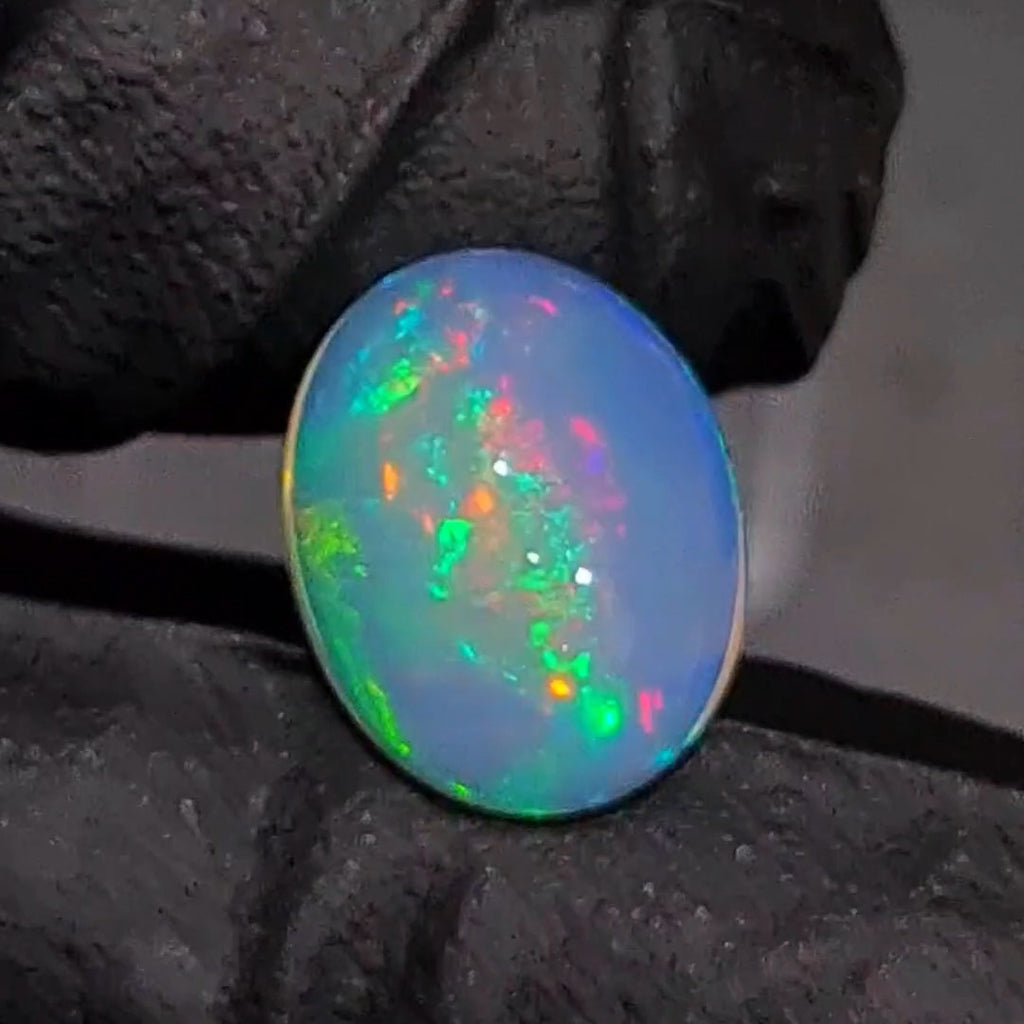 7Cts Natural Ethiopian Opal Cabochon | Oval | 16x13mm | Untreated
