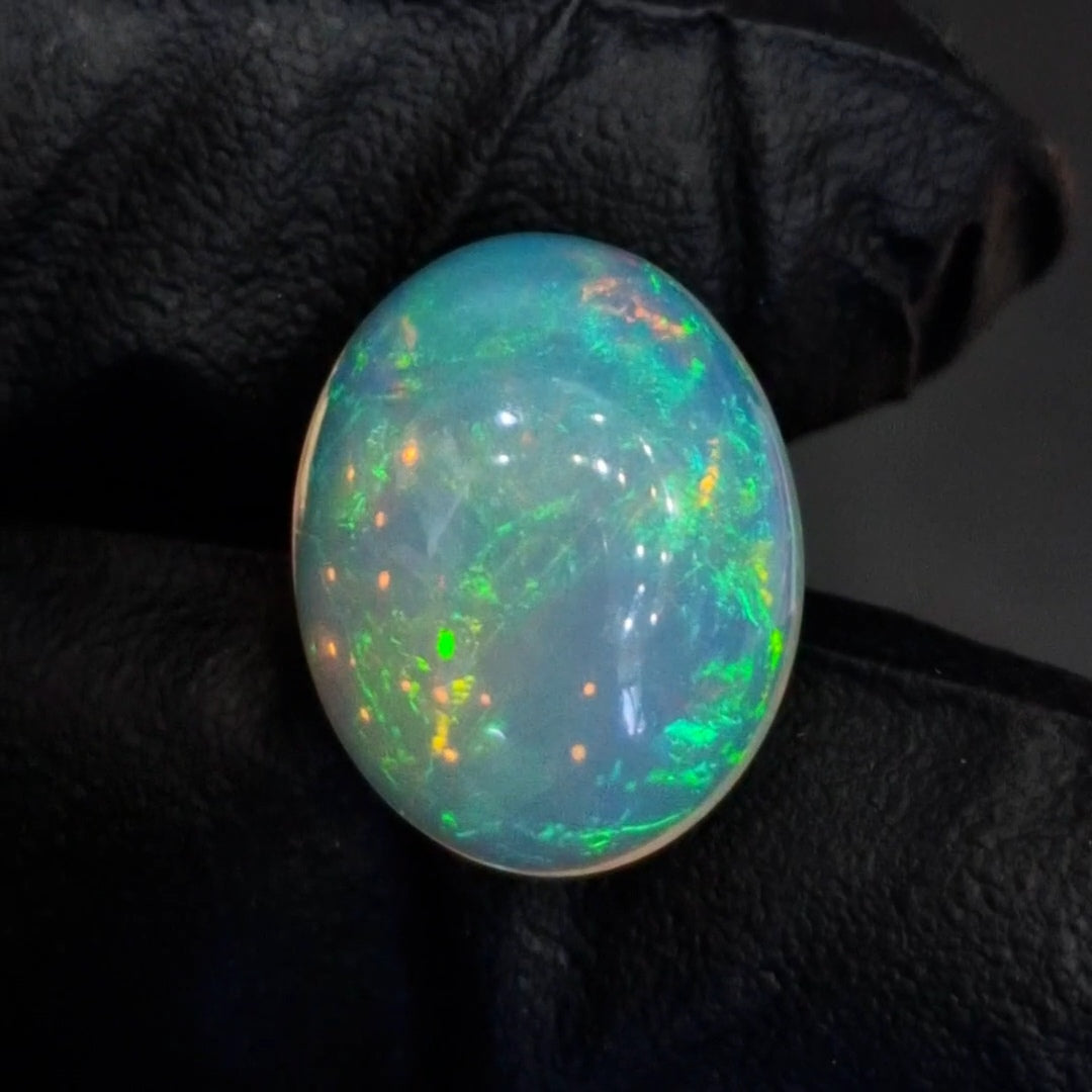 11.3Cts Natural Ethiopian Opal Cabochon | Oval | 19x15mm | Untreated