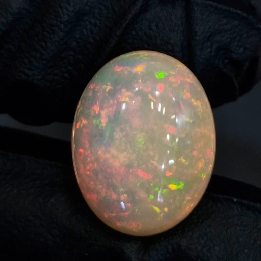 10.7Cts Natural Ethiopian Opal Cabochon | Oval | 19x15mm | Untreated