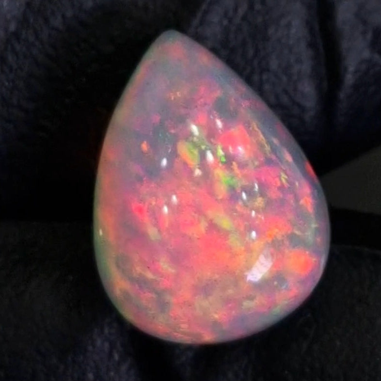 11.9Cts Natural Ethiopian Opal Cabochon | Pear | 18x13mm | Untreated
