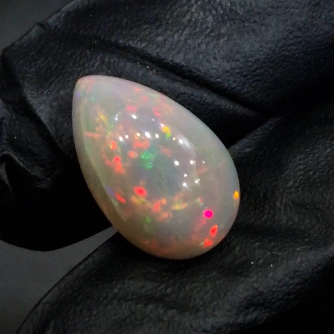 11.8Cts Natural Ethiopian Opal Cabochon | Pear | 21x13mm | Untreated