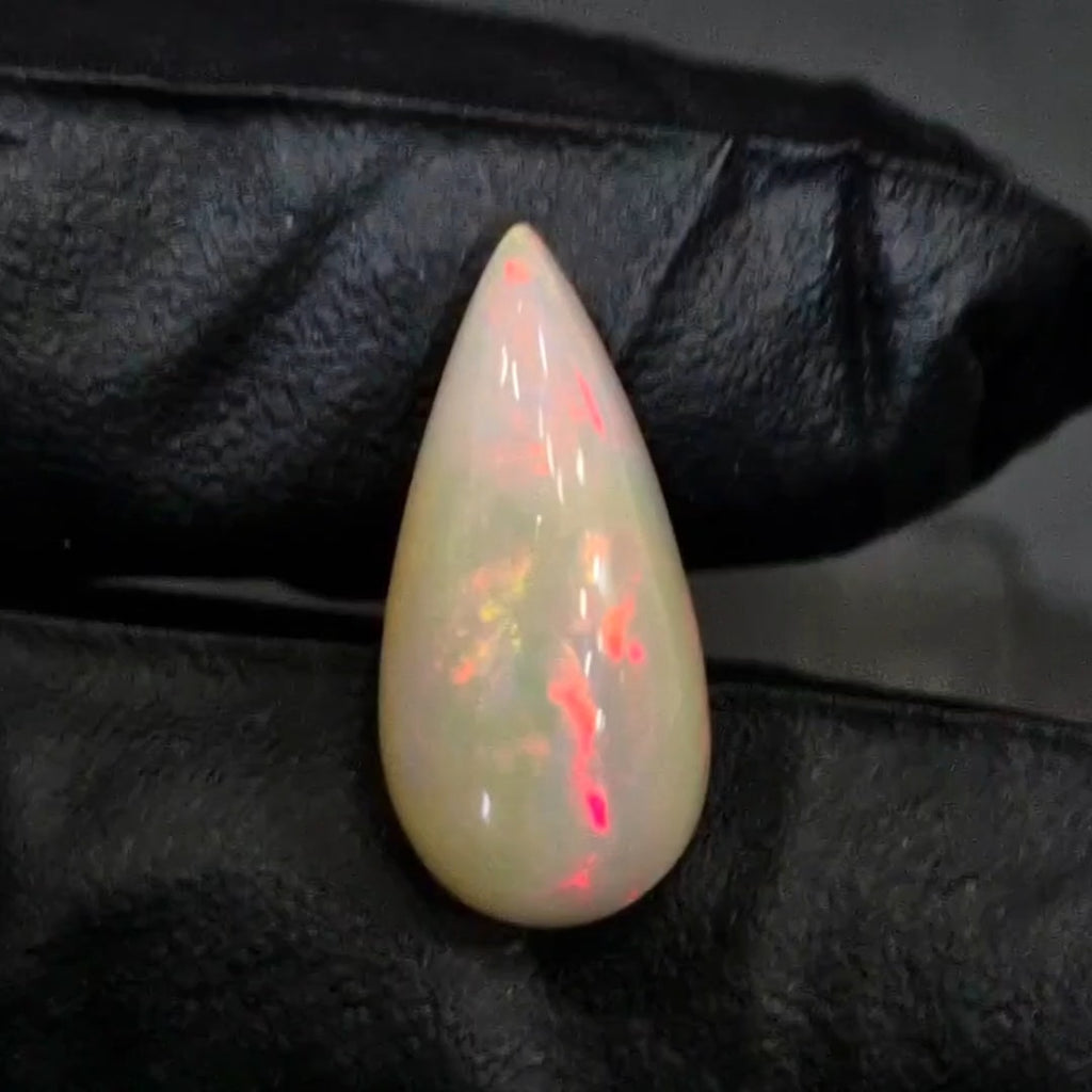 9Cts Natural Ethiopian Opal Cabochon | Pear | 22x10mm | Untreated