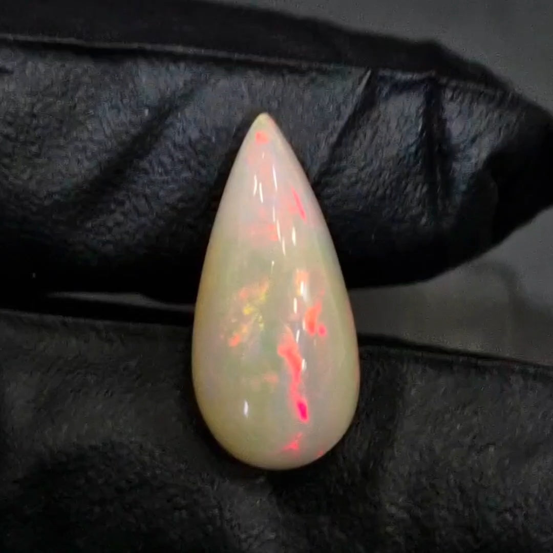 9Cts Natural Ethiopian Opal Cabochon | Pear | 22x10mm | Untreated