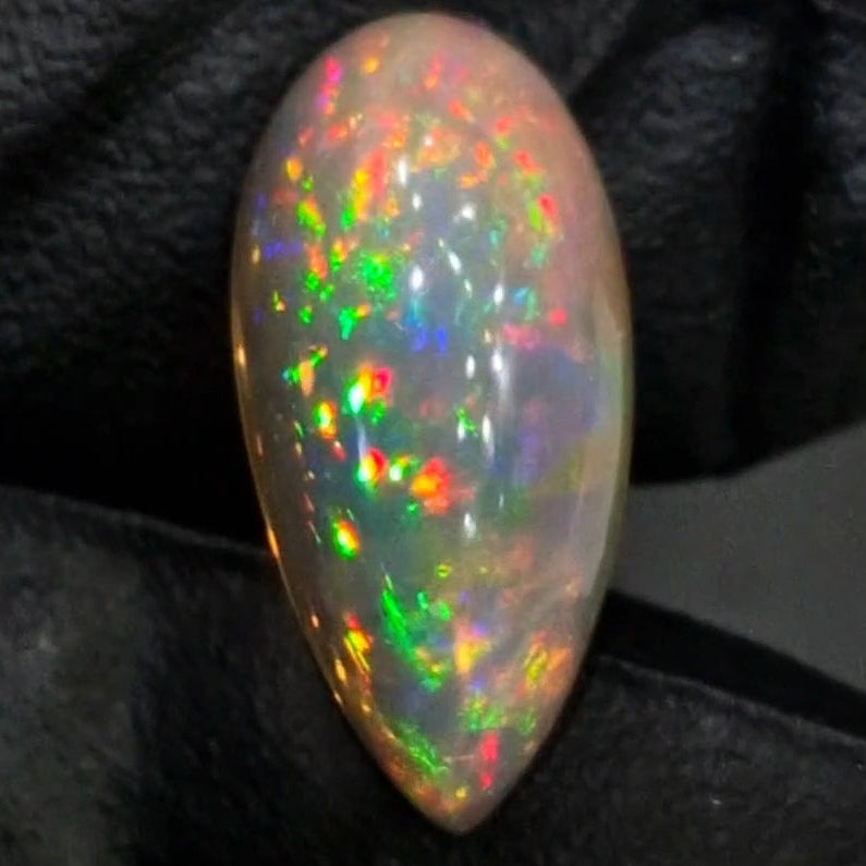 9.5Cts Natural Ethiopian Opal Cabochon | Pear | 23x11mm | Untreated