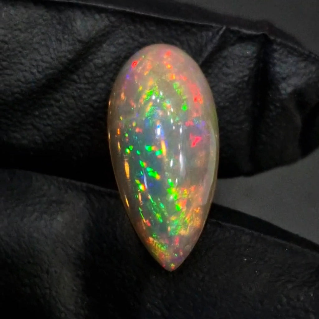 9.5Cts Natural Ethiopian Opal Cabochon | Pear | 23x11mm | Untreated