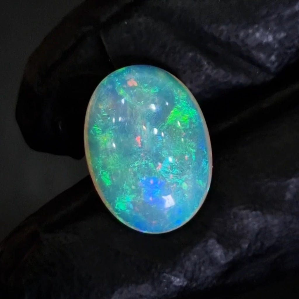 5.8Cts Natural Ethiopian Opal Cabochon | Oval | 17x12mm | Untreated