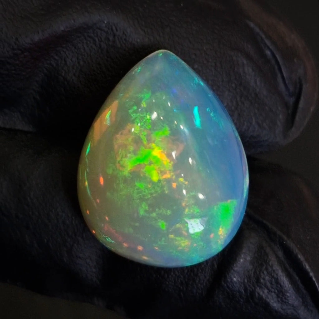 19.9Cts Natural Ethiopian Opal Cabochon | Pear | 23x18mm | Untreated